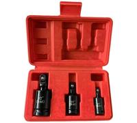 6Pcs Impacts Socket Wrench Adapter Set 1/4 3/8 1/2inch 3/4inch Square Drives Adapter Reducers Spanner Hand Tool Kits with Case Air Hose Fitting