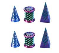 6Pcs Impossible Cone Fidget Toys 3D Printed Spiral Cone Fidget Toy,Impossible Pyramid Passthrough Sculpture Mini Stress Relief Desktop Decorations Toy For Kids Adult Gift