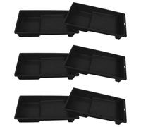 6pcs Inch Black Plastic Paint Tray with Filter Grid | Thick Sturdy Structure, Compact Support Minimises Drips, Suitable for Scrapers, Home Projects and Professional Use