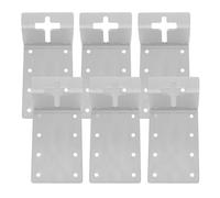 6pcs Inch T Post Angle Brace Bracket for Fence Posts | Aluminum Build, Silver Finish, Universal Fit, Enhanced Stability, Reduced Movement for Yard Setups