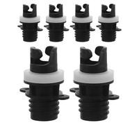 6pcs Inflatable Boat Pump Valve Adapter PVC Replacement | Secure Sealing, Lightweight Design, Portable Carry Case, Suitable for Travel, River Trips and Inflatables