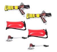 6Pcs Inflatable Firefighter Party Decorations Includes Fire Extinguisher and Hydrant Balloons Engaging Role Play for Birthdays and Emergency Themed