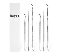 6PCS Ingrown Toenail File and Lifters, Professional Surgical Stainless Steel Ingrown Toenail Tool- Safe Nail Cleaning Treatment Pedicure Tools Kit Under Sidewall Cleaner Pain Relief Accessories