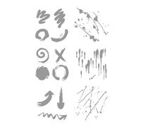 6pcs Ink Dot Stencils Heart Template Arts and Crafts Stencils for Cards School Project Art Expression Heart Painting Stencils