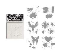 6pcs Ink Dot Stencils Heart Template Arts and Crafts Stencils for Cards School Project Art Expression Heart Painting Stencils