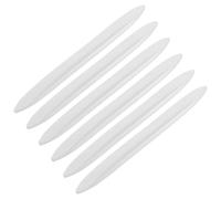 6pcs Invisible Car Door Edge Guards PU Protector for Tight Parking | White Finish, Shock Absorption and Impact Cushioning, for Door Handles Area and Fleet Use