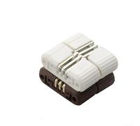 6pcs Invisible Folding Door Cross Hinge Plastic Concealed Hinges 0180 Degree Opening Angle for Furniture Dining Tables Cabinet Doors White Brown (White)