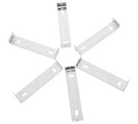 6pcs Iron Ceiling Light Mounting Plate with Arc Edges and Holes | Silver Back Strip, Horizontal and Vertical Openings, Heavy Duty Support, Suitable for Indoor Outdoor Patio Installation