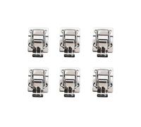 6pcs Iron Heavy Duty Chest Trunk Latch Hasp for Drawer Hardware | Silver Finish, Easy to Install Spring Latch, Secure Replacement for Old or Broken Hardware on Collars