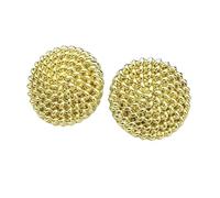 6Pcs Irregular Round Metal Buttons 11mm 17.5mm 22.5mm (Gold, 22.5 mm 6Pcs)