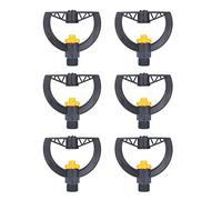 6pcs Irrigation Sprinkler Nozzle G3 / 4 Male Thread Plastic Black, Durable Water Saving Agricultural Greenhouse Accessories - Accurate Watering, Multi Use for Farmland and Garden