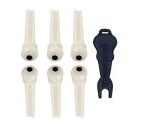 6PCS Ivory Guitar Bridge Pins Pegs with 1pc Black Bridge Pin Puller Remover, Plastic Acoustic Guitar String Pegs Replacement Tools Bone Bridge Pins Guitar Parts Accessories Kits