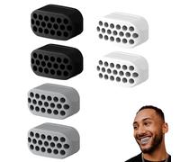 6PCS Jaw Trainer Silicone Jawline Exerciser Powerful Double Chin Exerciser Jaw Muscle Trainer Jaw Strengthener Chew for Strengthen and Regulate Facial Muscles Men Women(Black White Gray)