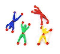 6Pcs Jouet Window Crawler/Wall Walker Sticky Wall Walkers, Sticky Men,Escalade Homme Style Education Jouets pour Enfants Bébé avec Couleur aléatoire Clever and attractive