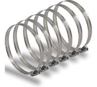 6Pcs Jubilee Clips Adjustable 304 Stainless Steel Hose Clamps (91-114mm) Duct Clamps Hose Clips Hose clamp Pipe Clips Hose Clamps Large Clamps for HVAC Passive Vents and Air Conditioning Systems