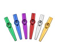 6pcs Kazoo Bulk, Easy to Play, Aluminum Alloy, Fun Instrument for Child Adult Beginner, Portable for Travel, Camping, for Leisure Enjoyment