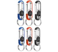 6Pcs Key Chains for Men, Personalized Double Key Ring for Men and Women, Anti-loss Key Rings Men, Anti-loss Design Key Rings with Hook