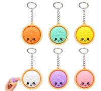 6Pcs Keyboard Fidget, Portable Mini Keychain Accessories in Dumpling Shape, Random Colours, Great for Quiet Moments, Focus Support and Everyday Use