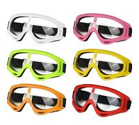 6pcs Kids Safety Glasses, UV400 Protective Goggles, Kids Safety Goggles for Nerf Gun Game, Children's Safety Glasses for Outdoor Sports, 6 Colours (Orange/Fluorescent green/Pink/Yellow/Red/White)