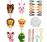 6Pcs Kids Sewing Kit,Sewing kit for Kids Play n Learn Fun DIY Craft Ornaments for Beginners, Educational Toys for Children to Learn to Sew