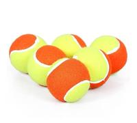 6Pcs Kids Tennis Balls - Stage 3 Low Compression, Pressureless Training Balls for Children & Youth Beginners, Reduced Bounce, Bulk Pack (Orange)