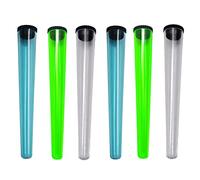 6Pcs King Size Cone Holder Air Tight Hard Plastic Portable Doob Tube Rolling Cig Joint Tube for Roll-Up Cigarettes and Joints or Sealing Container Pill Case