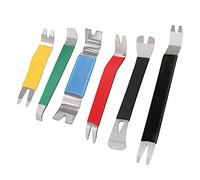 6pcs Kit Trim Door Clip Panel Dashboard Radio Interior Repair Removal Metal Car Removal Pry Disassembly Tool Fastener Remover Set for Car Tool Automotive-Craftsman Pliers Clip Trim Steel