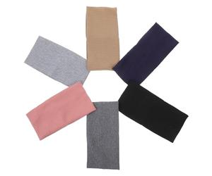 6pcs Knitted Cloth Headbands for Women Retro Wide Exercise Hair Accessories