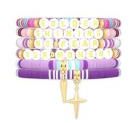 6pcs Korea-Pop Merch Bracelet Girls Stackable Stretch Bracelets Matching Friendship Bracelet Adorable Pops Gifts for Christmas Valentine Birthday Bracelets Gift Ideas for Teenage Girls Friend