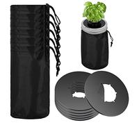 6Pcs Kratky Lids - Wide Mouth Hydroponic Cover Lids with Blackout Sleeves and Hole for Mason Jars