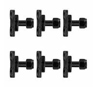 6Pcs L-Track Double Lug Threaded Stud Nut, L-Track Double Lug Threaded Stud Nut Fitting Heavy Duty Bolt Fitting Tie Down for Motorcycle, Trailer, Truck (Black+4cm*3cm/1.57in*1.18in)