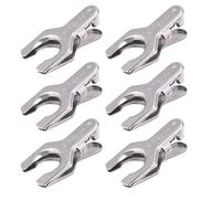 6PCS Lab Clamp, Stainless Steel Pinch Clamp Beaker Holder Flask Metal Spherical Joint Model 28