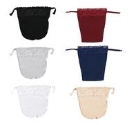 6PCS Lace Clip-On Mock Camisole Inserts, Cleavage Cover Panels for Low Cut Tops & Dresses, Lightweight Overlay Vest with Secure Clips, One Size