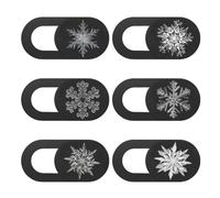 6pcs Laptop Camera Cover Slide, ABS Black Webcam Privacy Shield | Extra Mini Size, Ultra Thin Curved Edges, Lens Protection for Remote Work and Video Conferencing