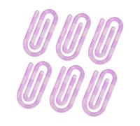 6Pcs Large Acrylic Paperclip Decorative Bookmarks Clamp Book Page Marker Clip for Organizing Documents Notes Cards Books Multifunctional Acrylic Bookmarks