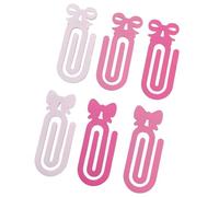 6Pcs Large Acrylic Paperclip Decorative Bookmarks Clamp Book Page Marker Clip for Organizing Documents Notes Cards Books Acrylic Bookmarks Clip