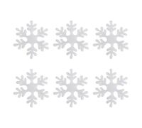 6Pcs Large Foam Snowflake, Reusable Hanging Christmas Snowflakes Ornaments, White Snowflake Xmas Tree Pendants Garlands(20cm)