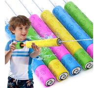 6Pcs Large Foam Water Guns for Kids Adults, 30cm Soft Foam Water Blasters, Safe Squirt Pistols for Pool Beach Outdoor Play, Summer Water Toys for Boys Girls Age 3-12
