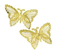 6Pcs Large Golden Filigree Butterfly Pendant Jewelry Making DIY Findings