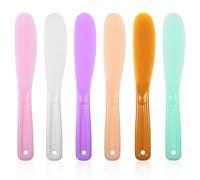 6Pcs Large Makeup Scoops Spatulas Face Mask Spatula Plastic Cosmetic Spatula Reusable Cosmetic Mask Mixing Spoon Jelly Mask Spatula Stick Applicator for Skin Care DIY Mask Mixing and Sampling