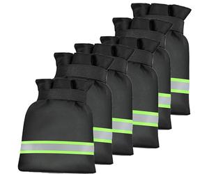 6Pcs Large Outside Tap Cover with Reflective Strip, 25x18cm Outdoor Tap Cosy for Winter, Waterproof & Thickened Jacket Protects from Freezing - Black