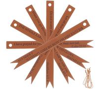 6pcs Leather Bible Bookmarks with Inspirational Verses for Readers | PU Leather, Stylish Classic Design, for Bible Study, Notebooks, Office Reading and Gift Giving