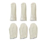 6pcs Leather Finger Protector Thimble for Needle Felting Knitting | Beige, Snug Fit for Fingertips, Thermal Insulation and Comfort, Craft Use for Home Decor Making Random Color