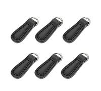 6pcs Leather Zipper Pullers Durable Zipper Repair Replacements for Clothing Bags and Luggage Heads for Easy Replacement and Repair