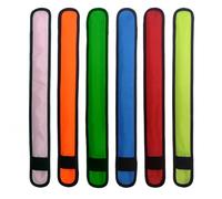 6Pcs LED Slap Light-Up Sports Safety Armbands, Wrist/Ankle Bands Flashing Gear for Running, Slap Wrap Bracelet Safety Wristband Reflective Running Lights for Runner, 3 Modes Mix Color