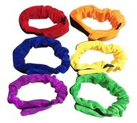 6pcs Legged Race Band, 3 Legged Race Bands 2 People 3 Leg Colored Elastic Children's Legging Training Expansion Props 2 Legged Race Training Expansion Props