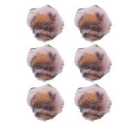 6pcs Leopard Print Plush Cat Ball with Catnip for Kittens Indoor Play | Soft Coffee Colour, Gentle on Paws and Teeth, Interactive Exercise Fun for Cats and Pets