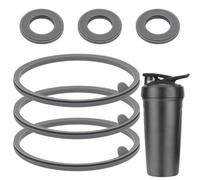 6pcs Lid Gasket Replacement for Blender Bottle Strada Flip Shaker Cup Water Bottle Accessories Parts, 2 Sizes Silicone Seal Ring for Blenderbottle Strada Flip Shaker 24 oz 28 oz(Gray)