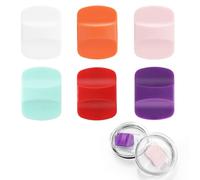 6Pcs Lid Magnetic Slider Replacement, Replacement Magnetic Push Block, Magnetic Slide Compatible With YETI Lids 10 oz, 16 oz, 20 oz, 26 oz, 30 oz (Orange, Pink, Purple, Red, Teal, White)