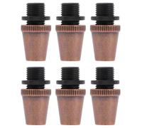 6pcs Light Cable Grips Brown Iron PC Adjustable Length